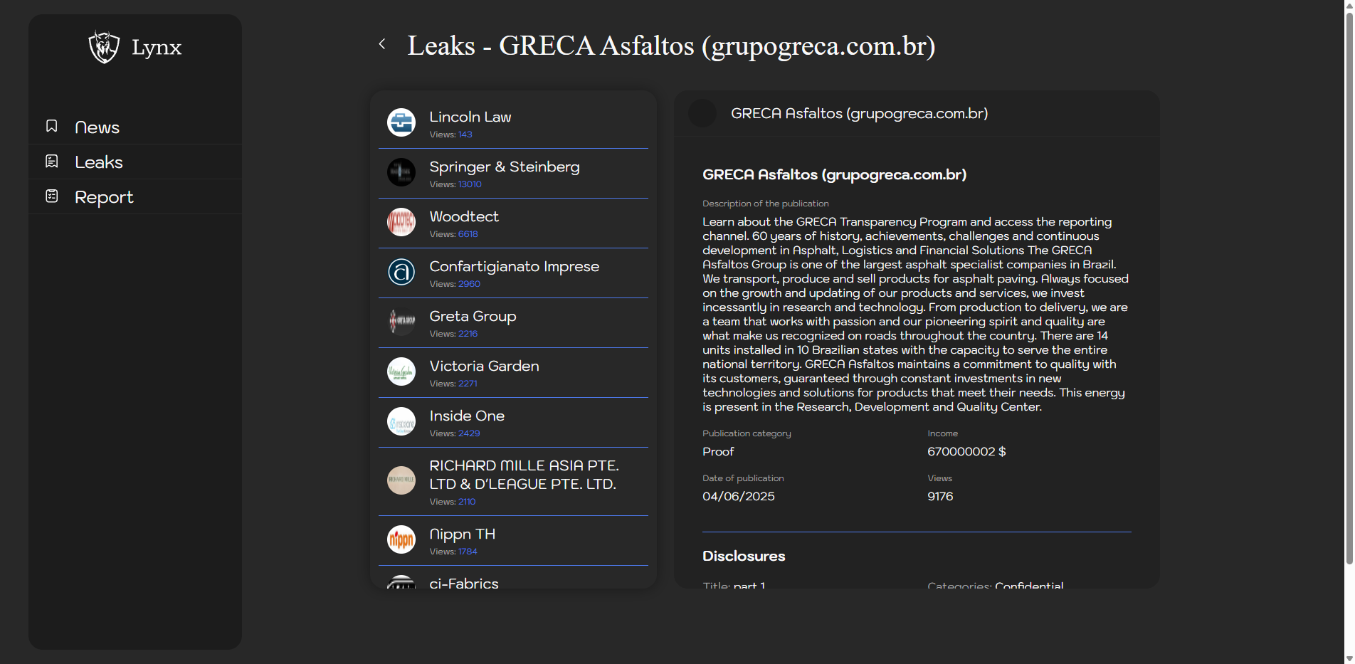 Screenshot del ataque