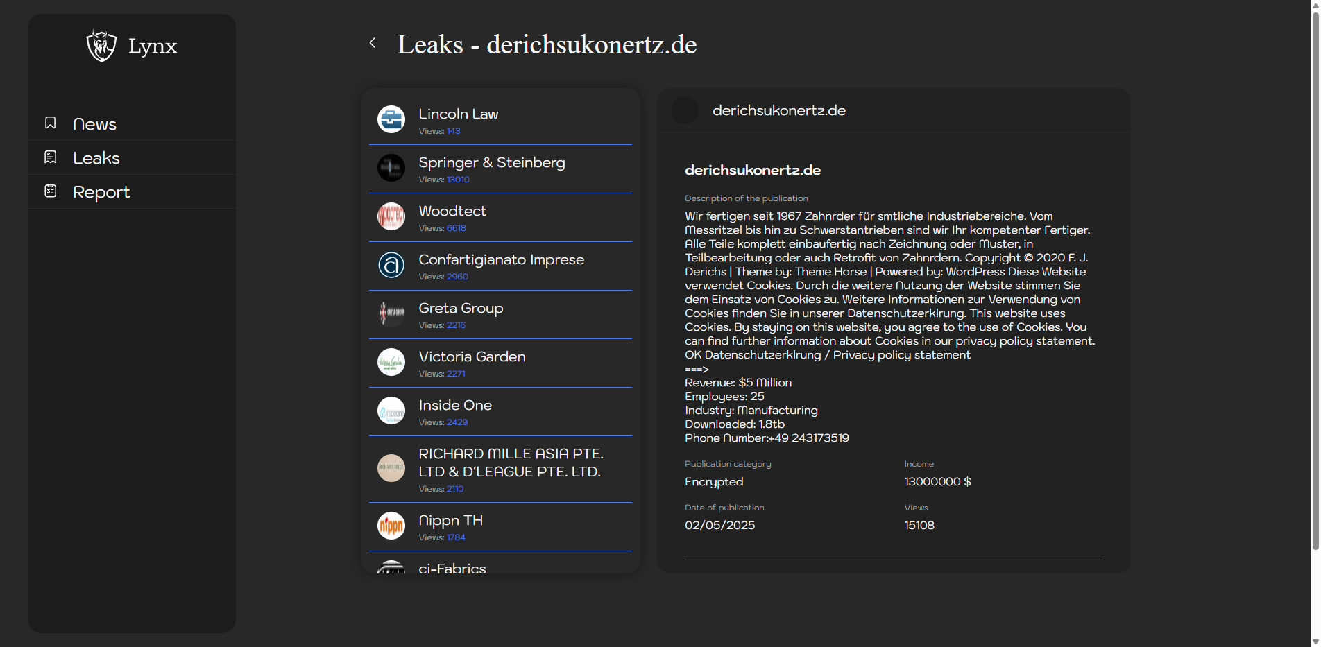 Screenshot del ataque