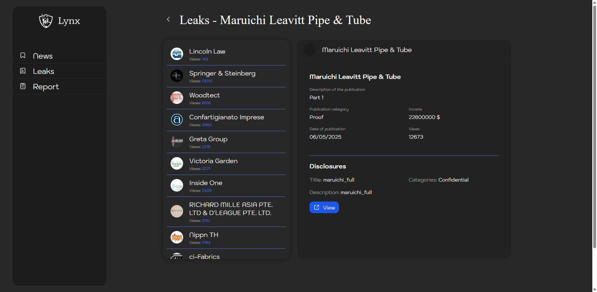 Screenshot del ataque