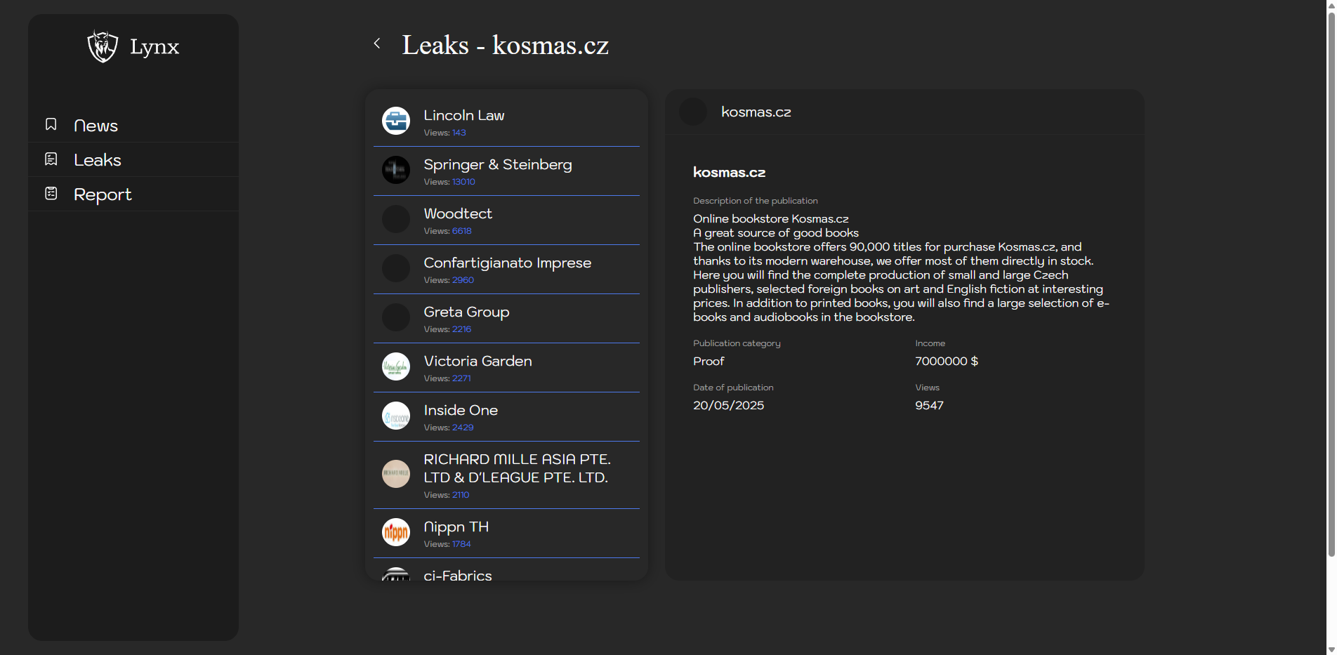 Screenshot del ataque