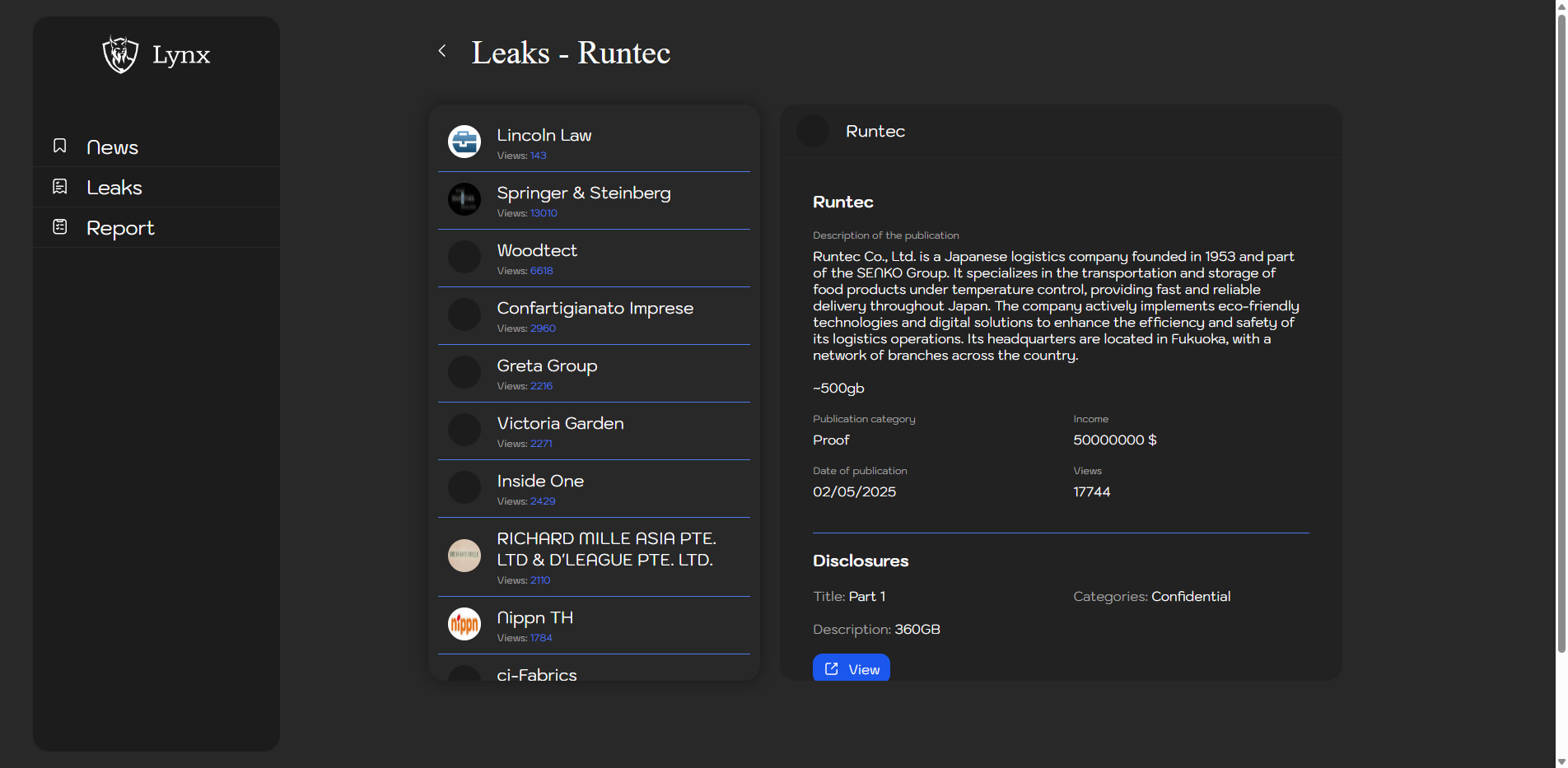 Screenshot del ataque