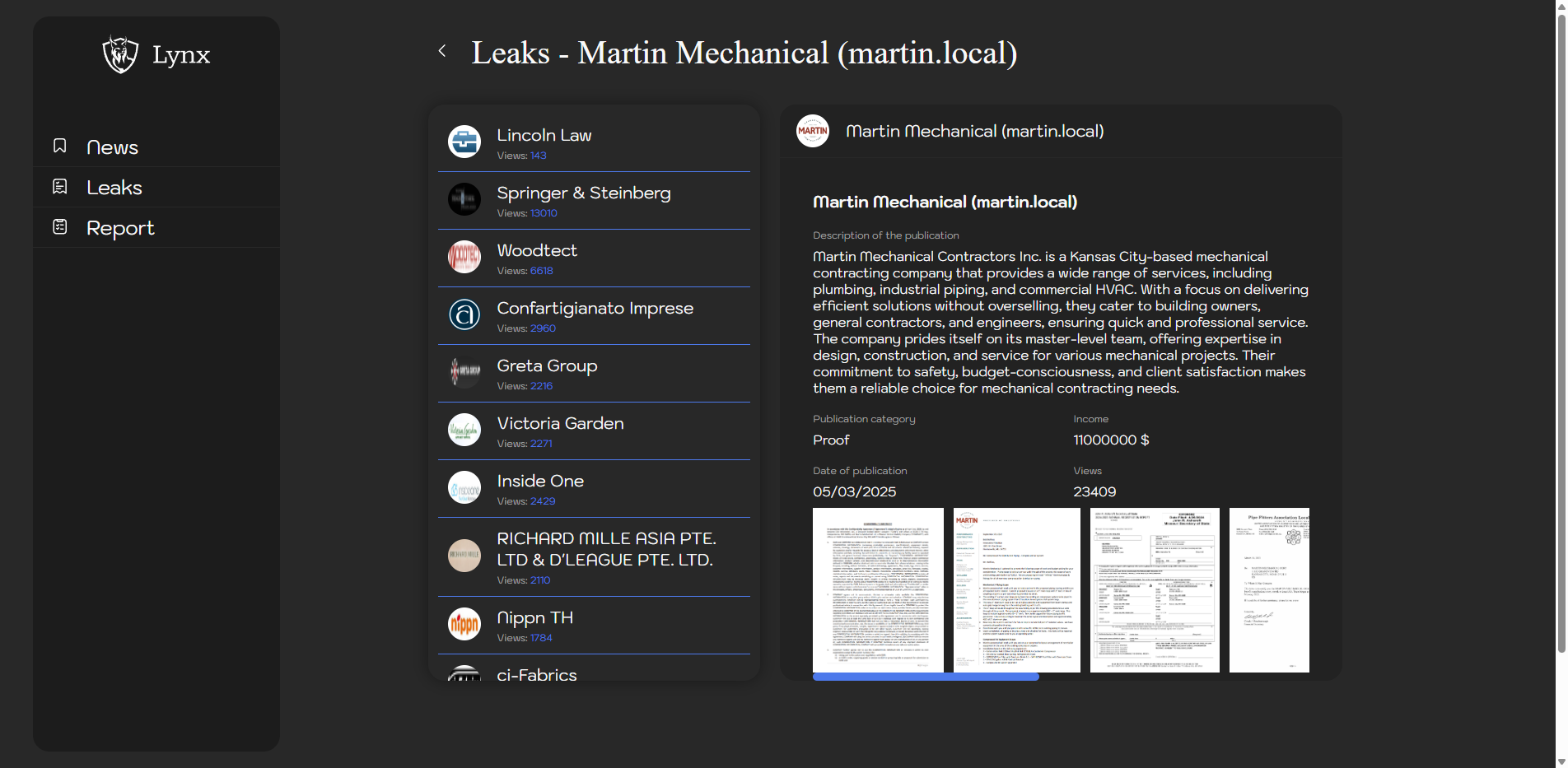 Screenshot del ataque