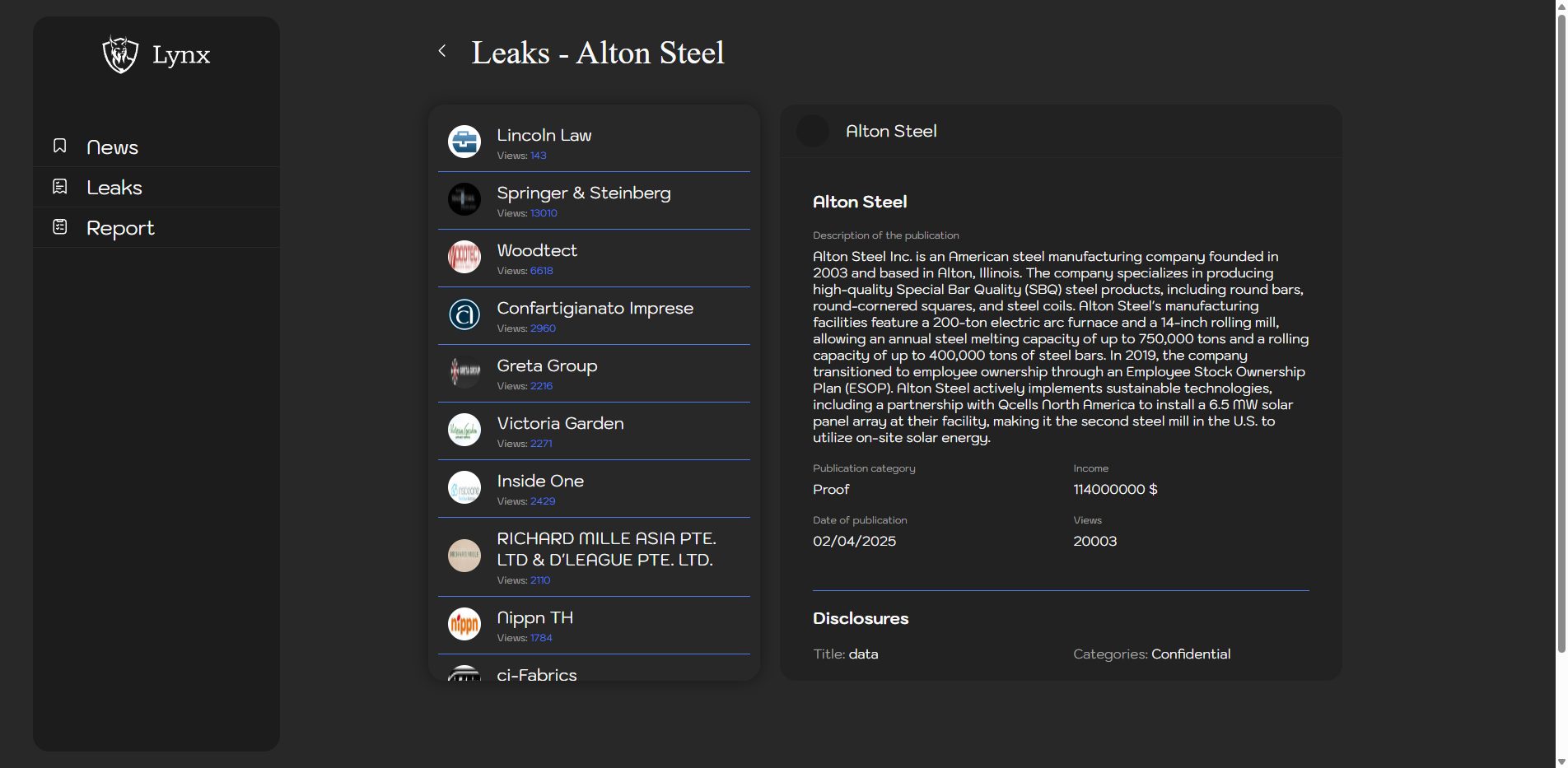 Screenshot del ataque