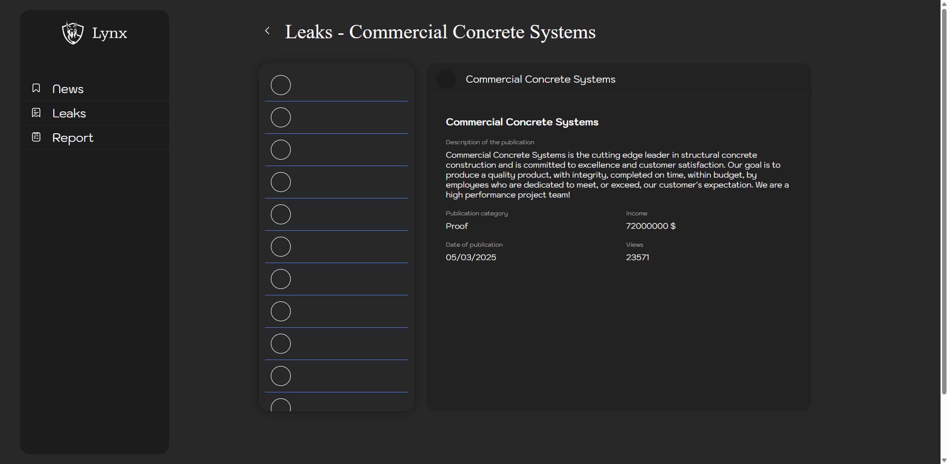 Screenshot del ataque