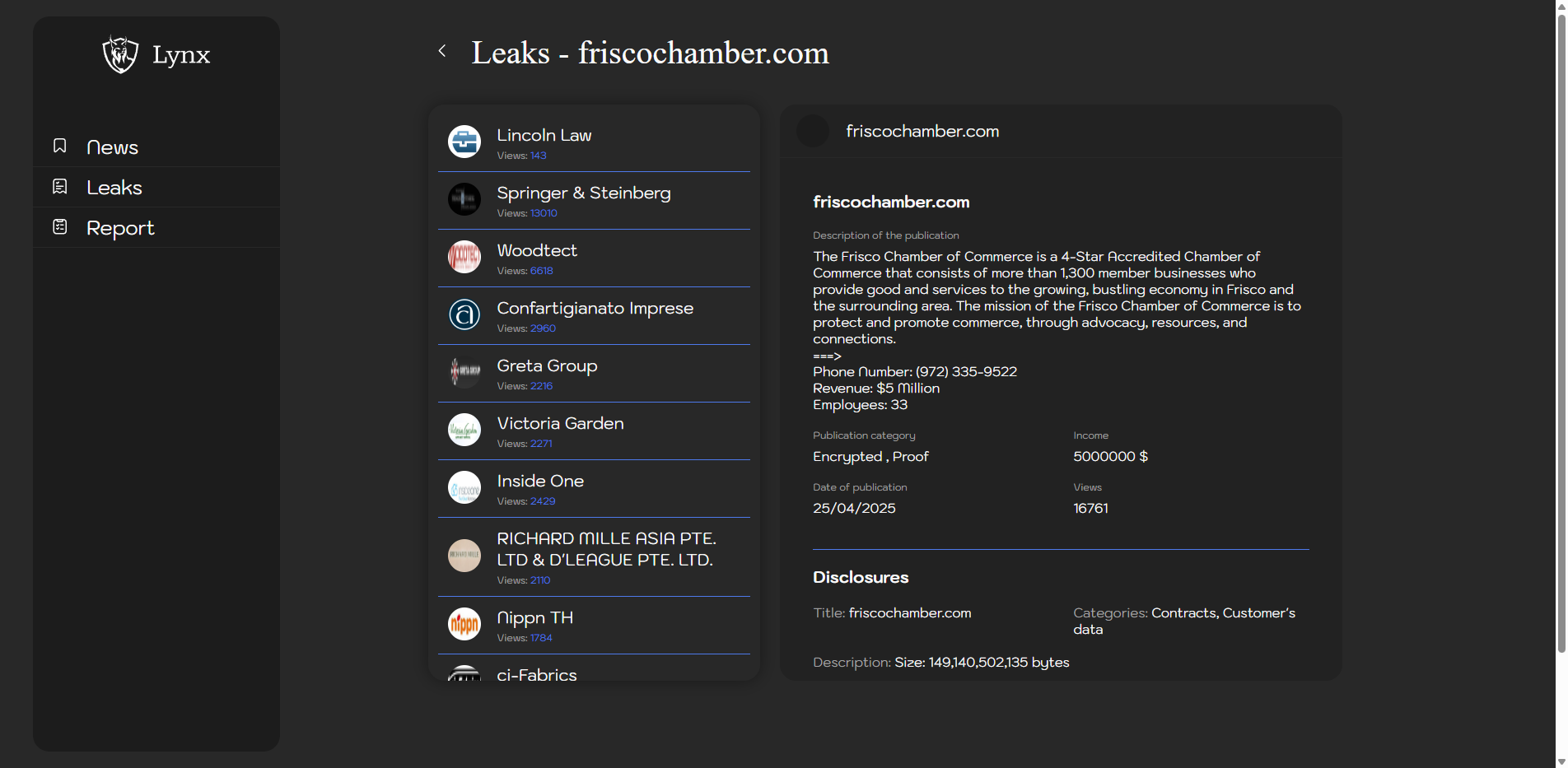 Screenshot del ataque