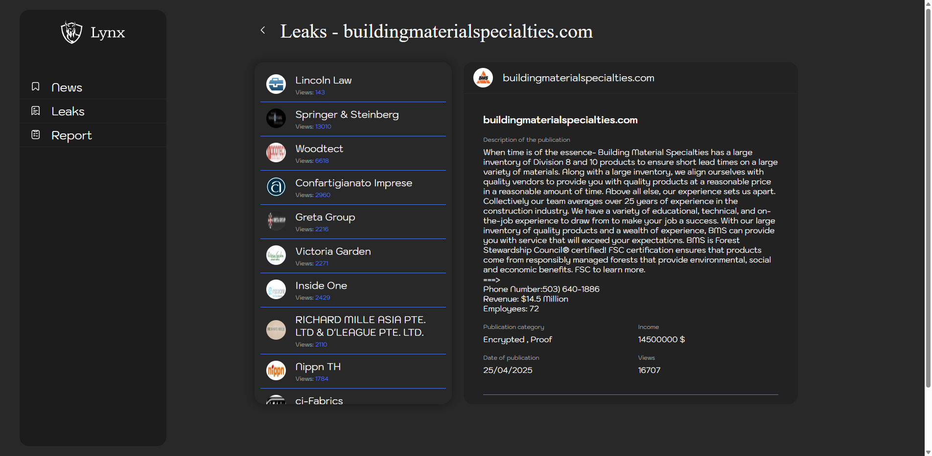 Screenshot del ataque