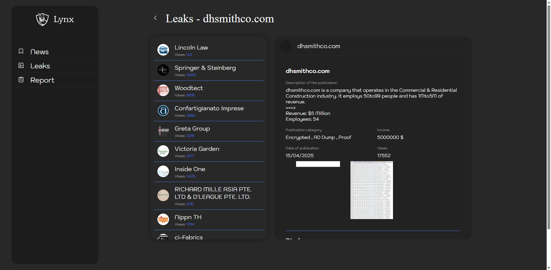 Screenshot del ataque