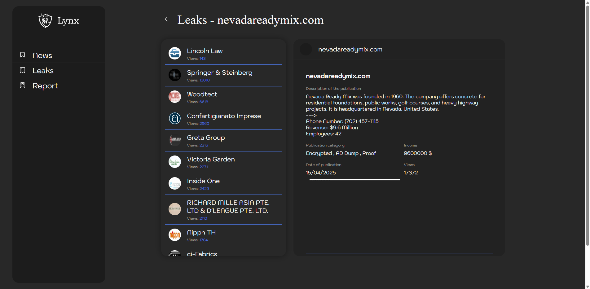 Screenshot del ataque