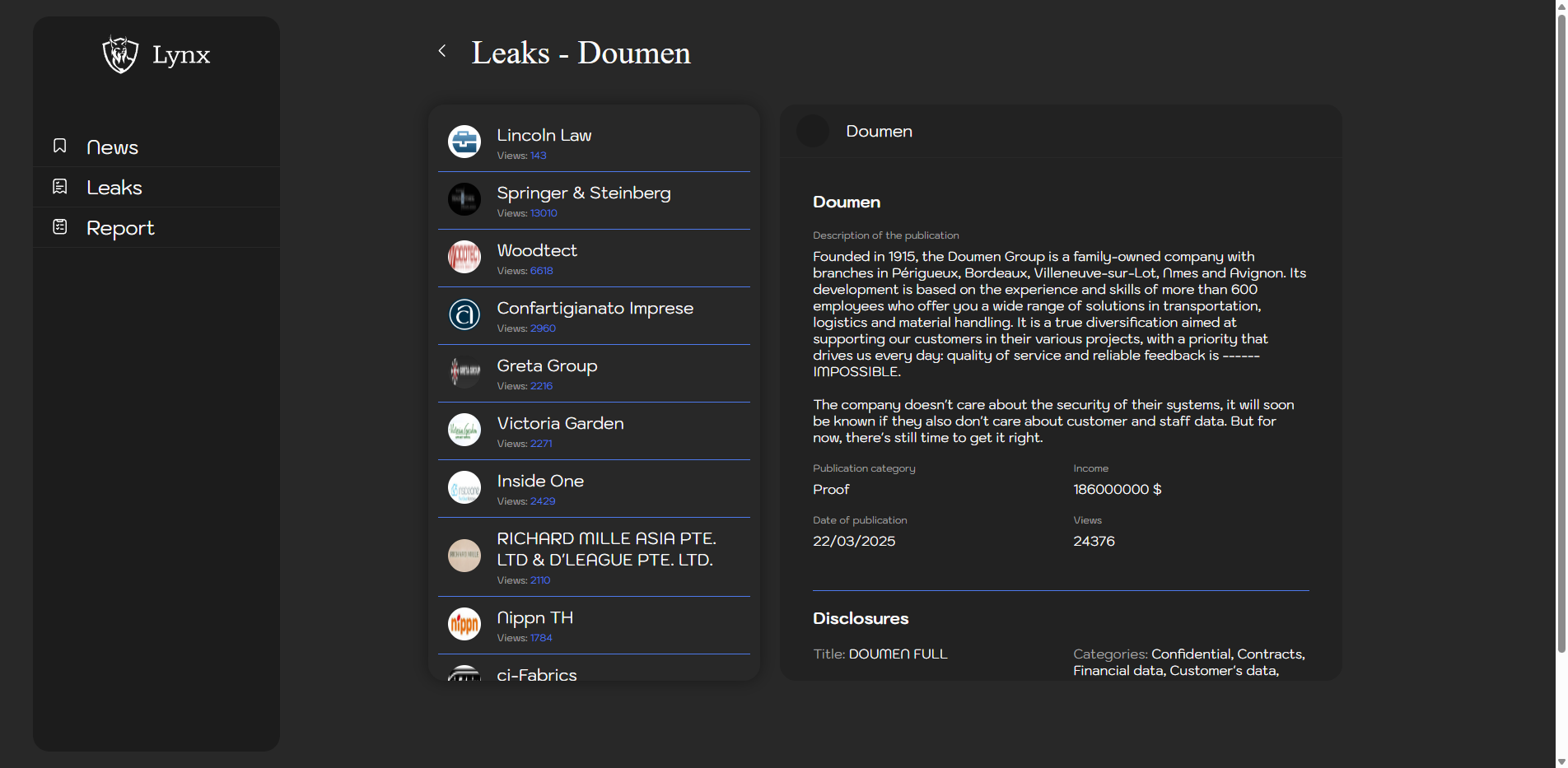 Screenshot del ataque