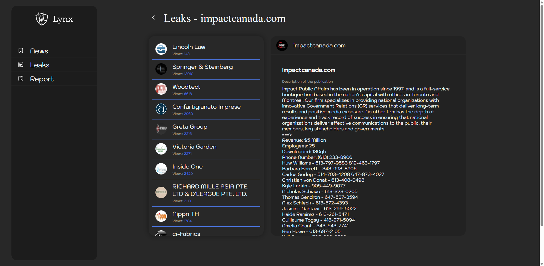 Screenshot del ataque