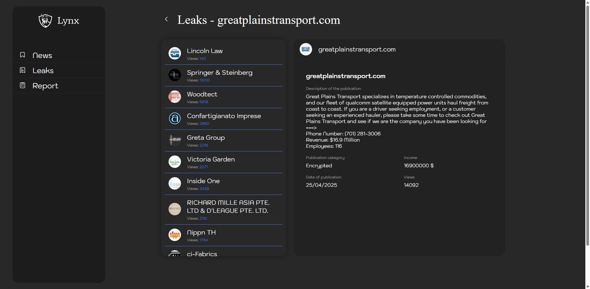 Screenshot del ataque