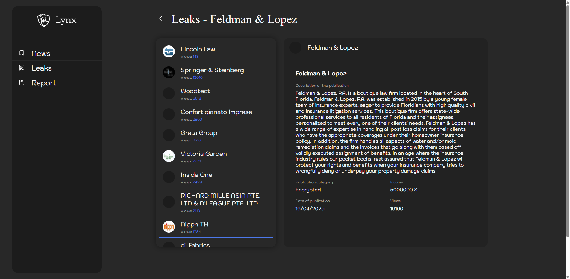 Screenshot del ataque