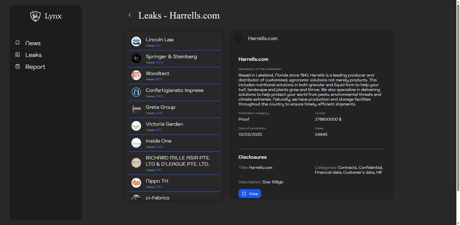 Screenshot del ataque