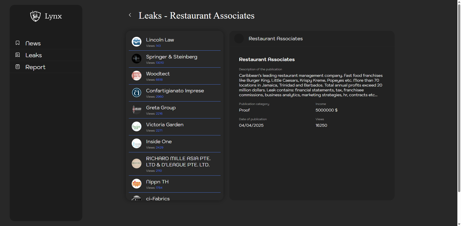Screenshot del ataque