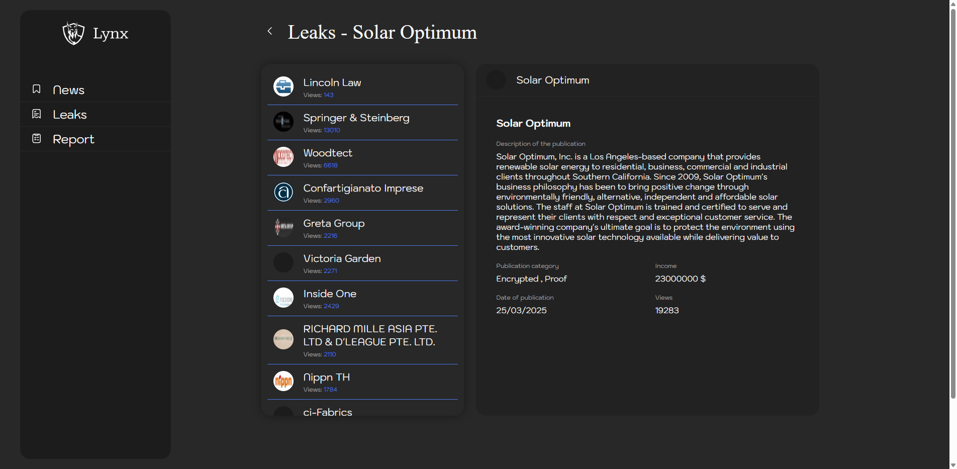 Screenshot del ataque