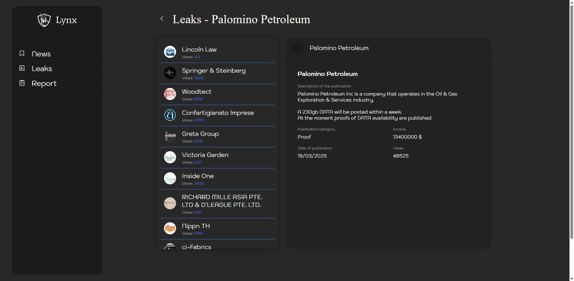 Screenshot del ataque