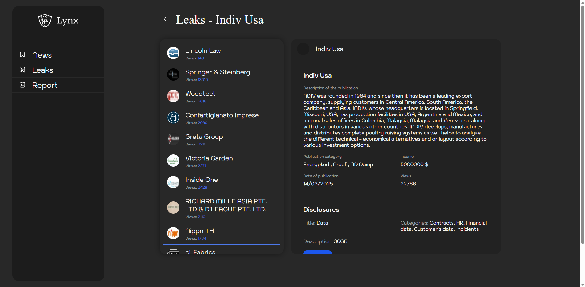 Screenshot del ataque