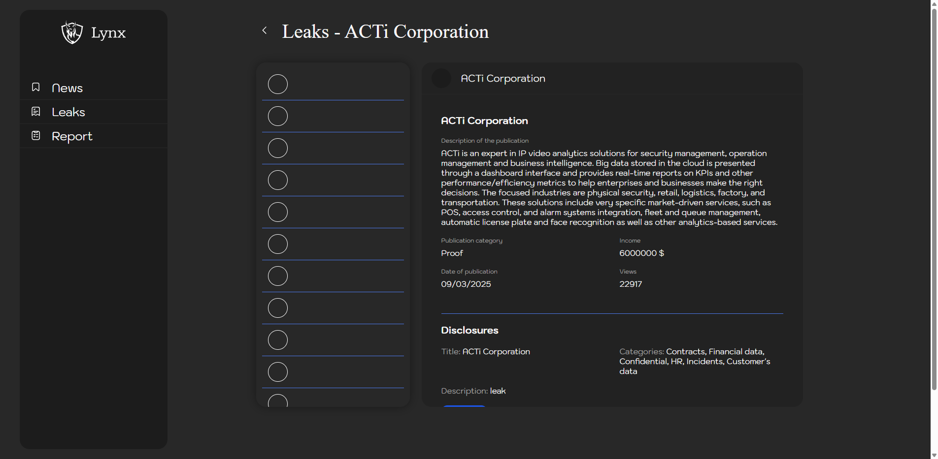 Screenshot del ataque