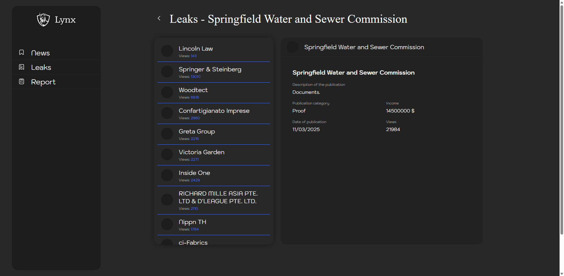 Screenshot del ataque