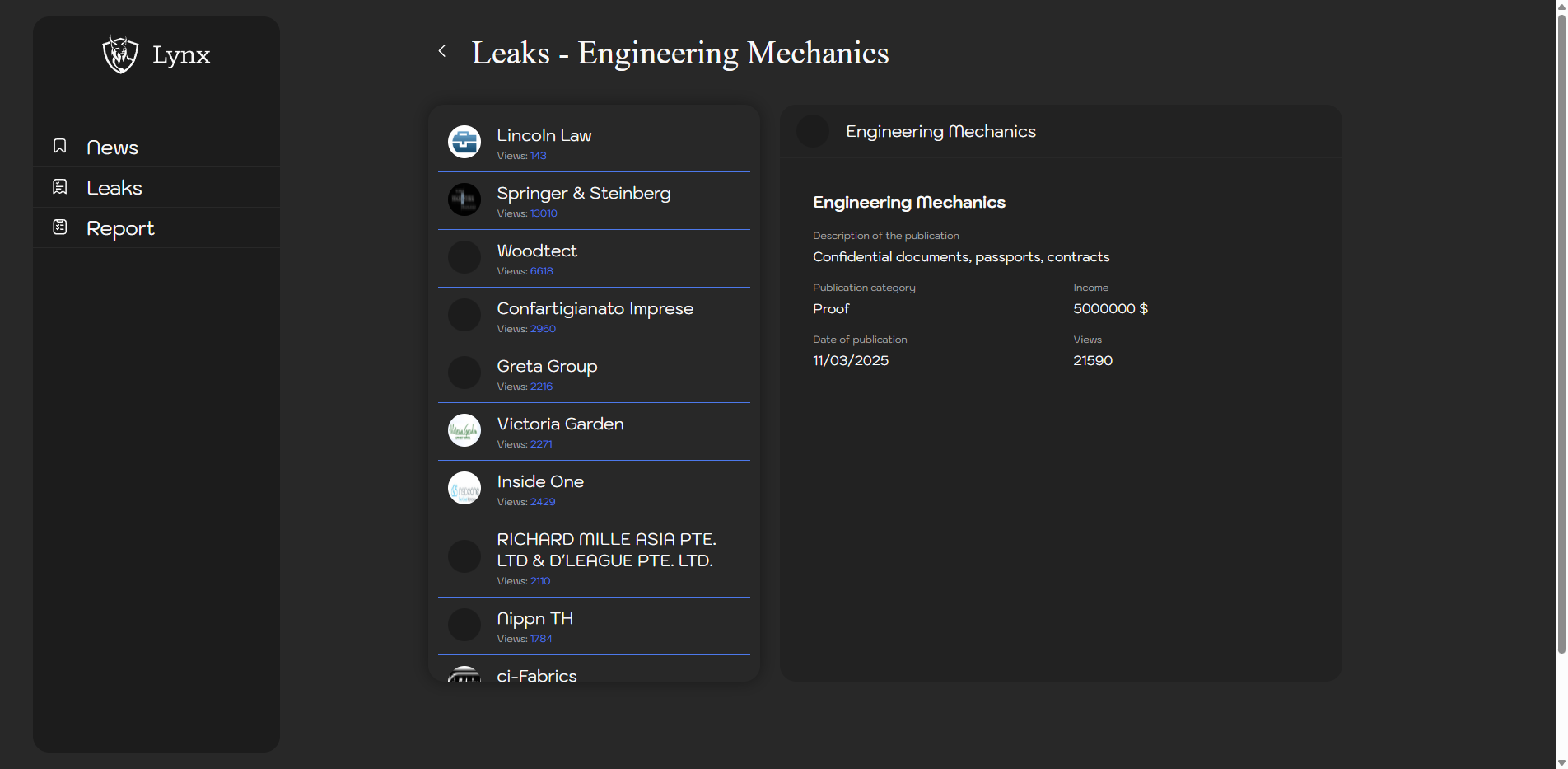 Screenshot del ataque