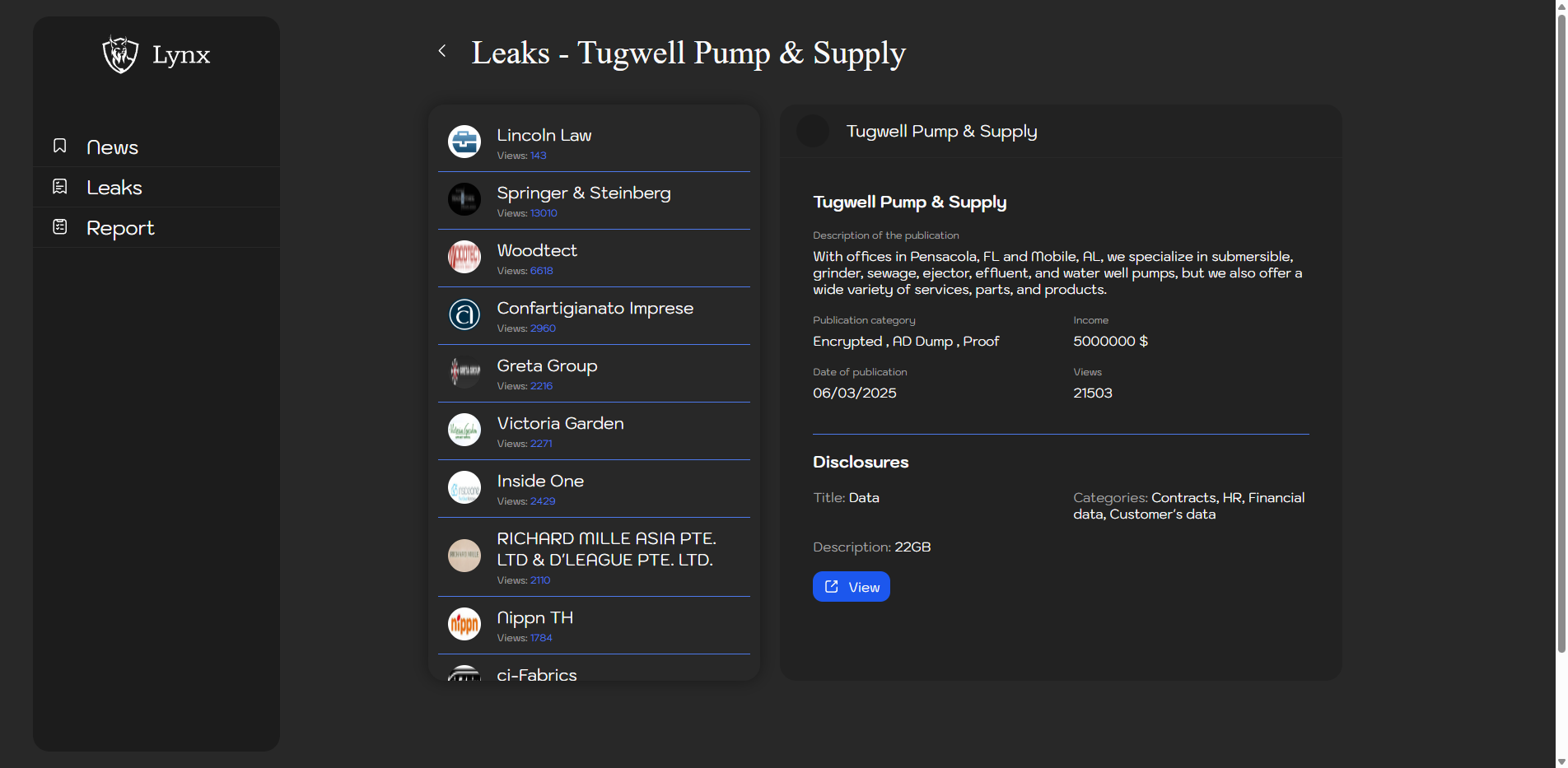 Screenshot del ataque