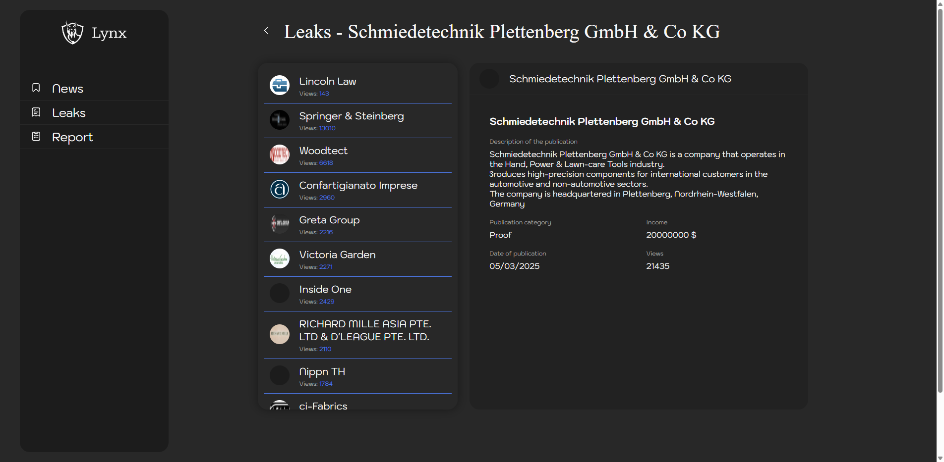 Screenshot del ataque
