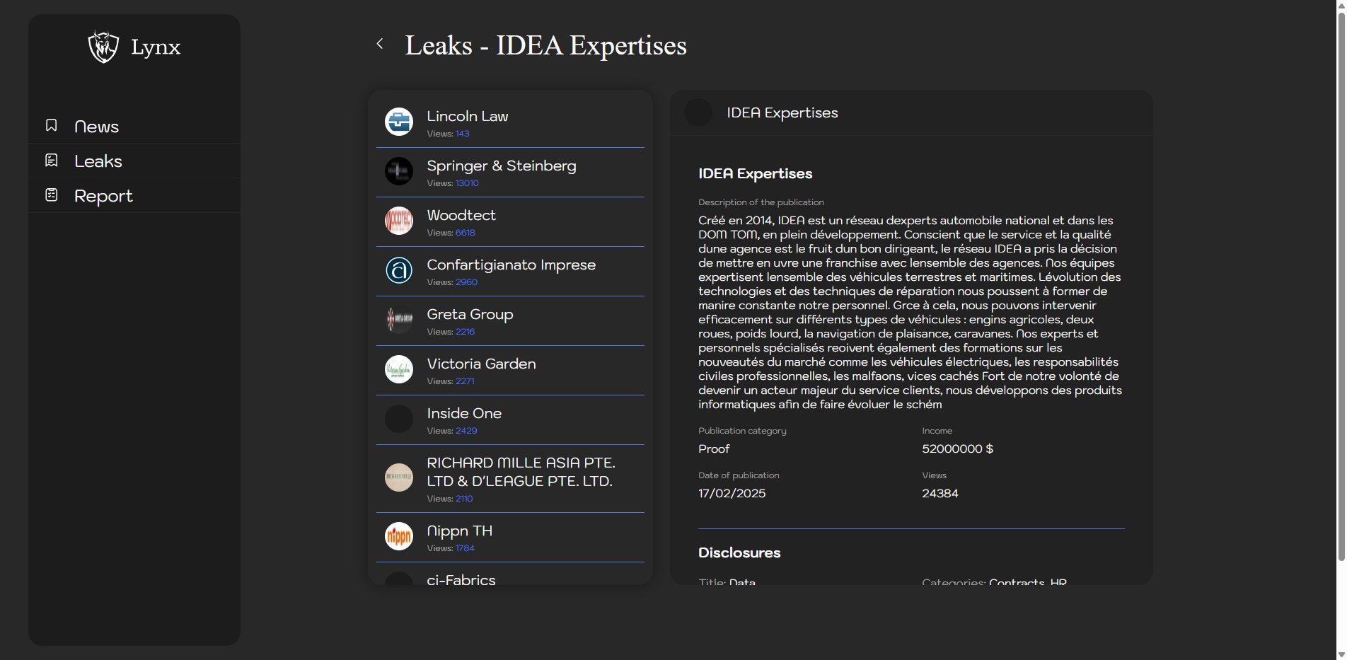 Screenshot del ataque