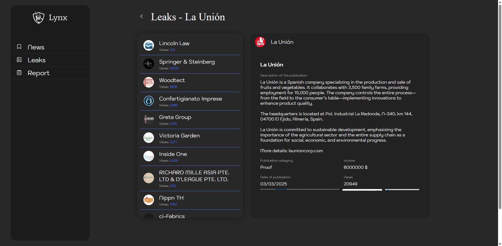 Screenshot del ataque