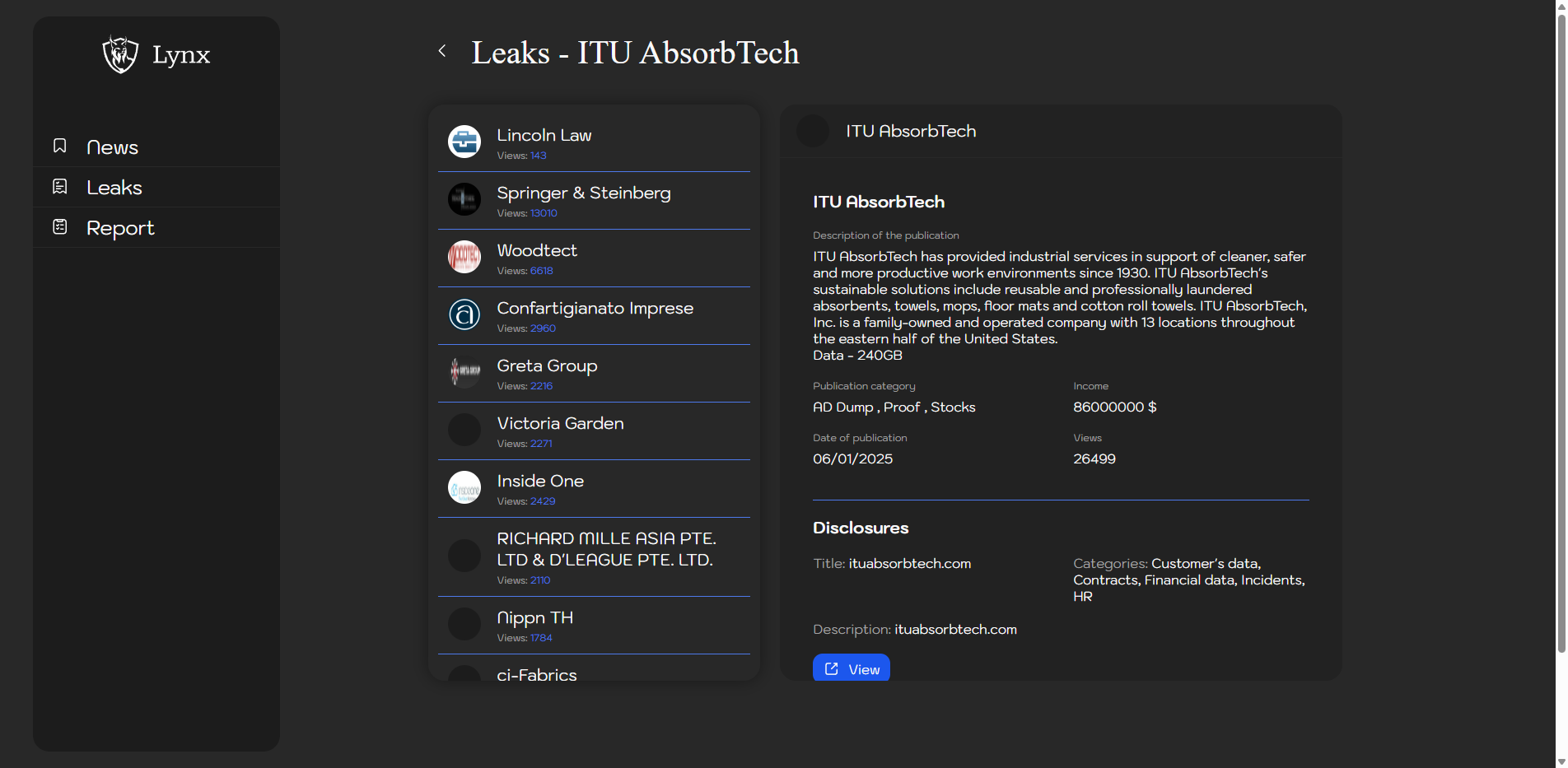 Screenshot del ataque