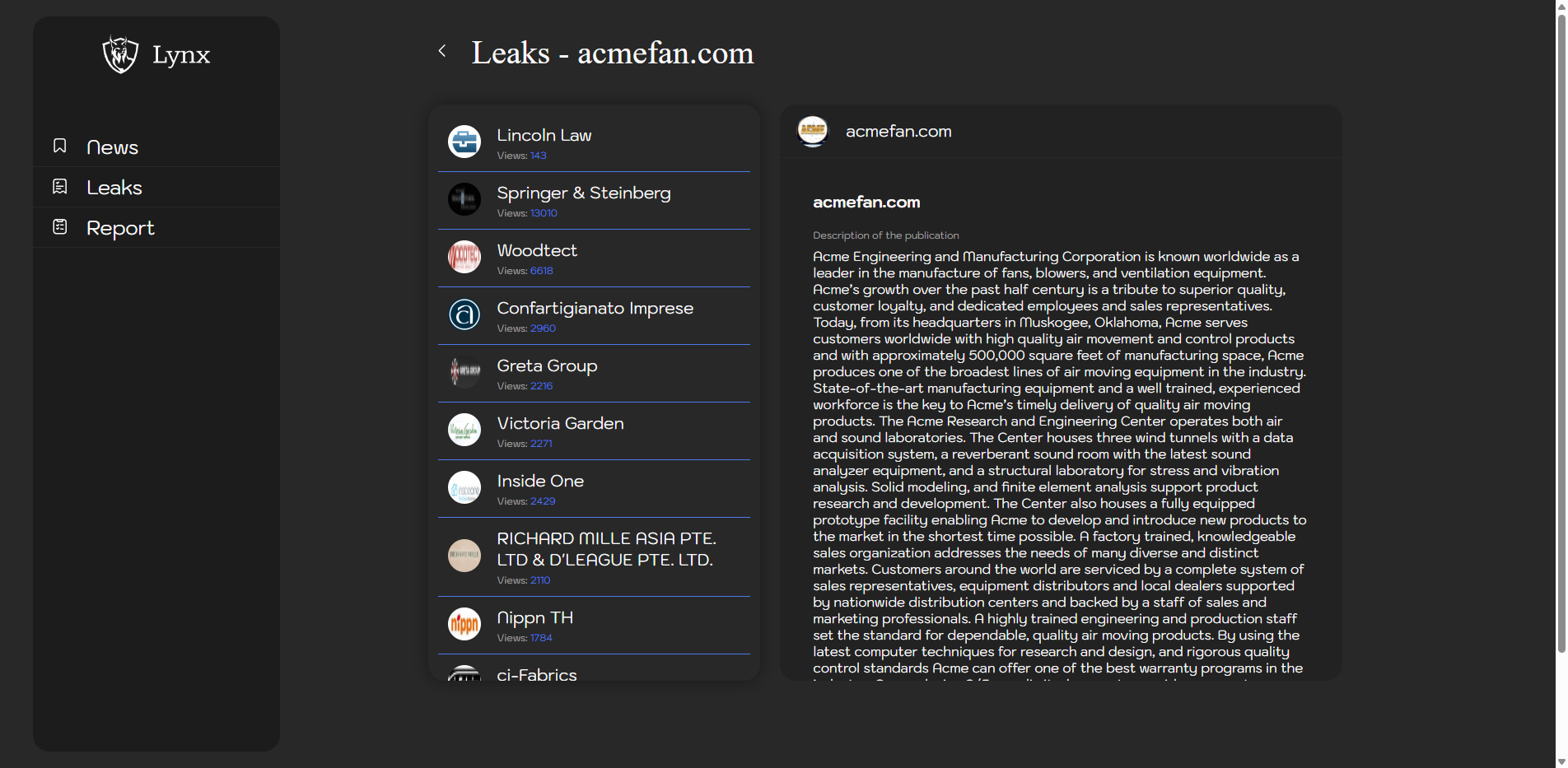 Screenshot del ataque
