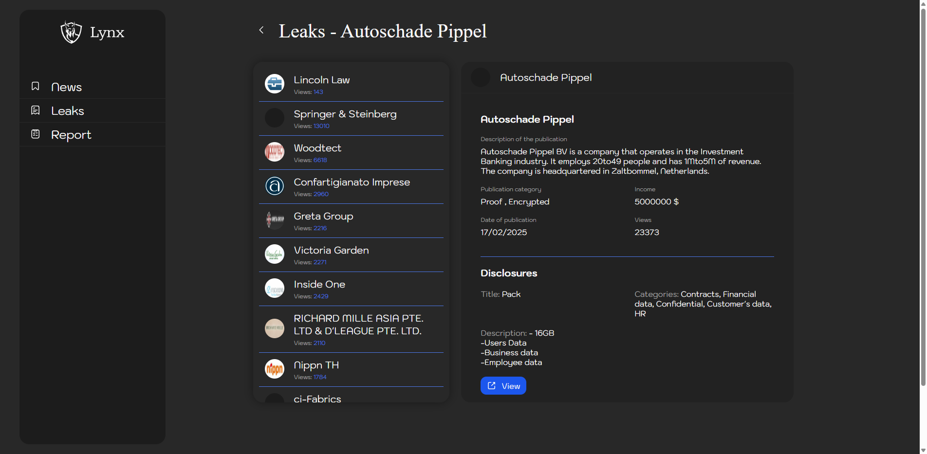 Screenshot del ataque