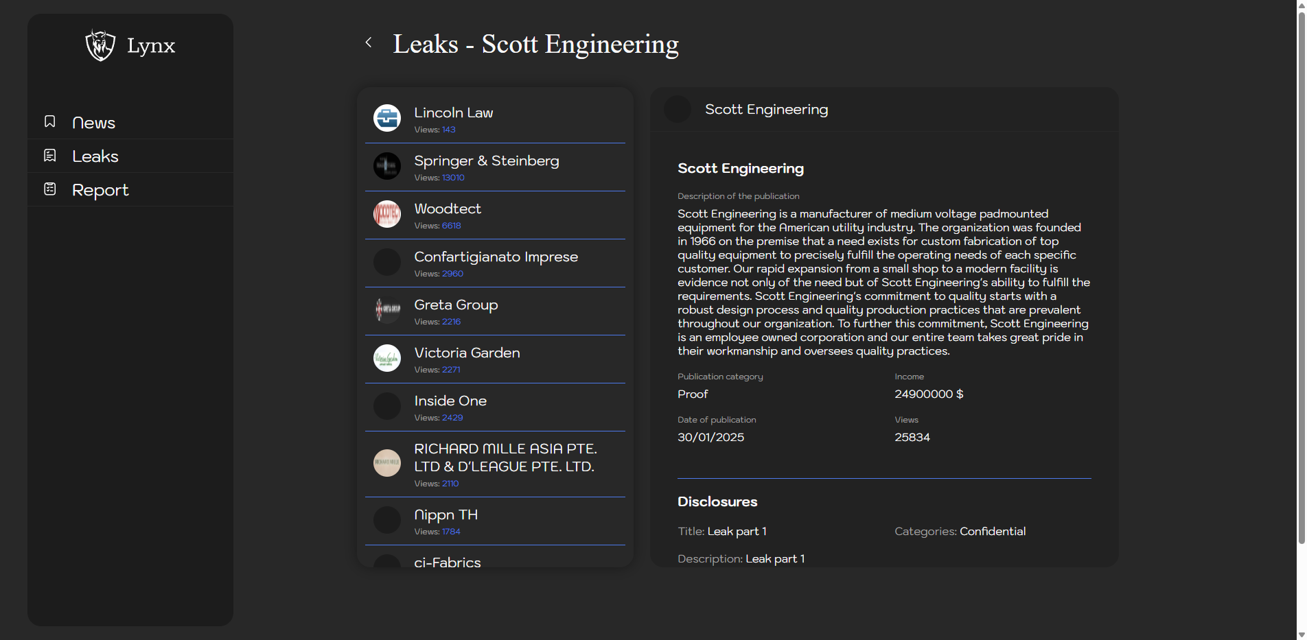 Screenshot del ataque