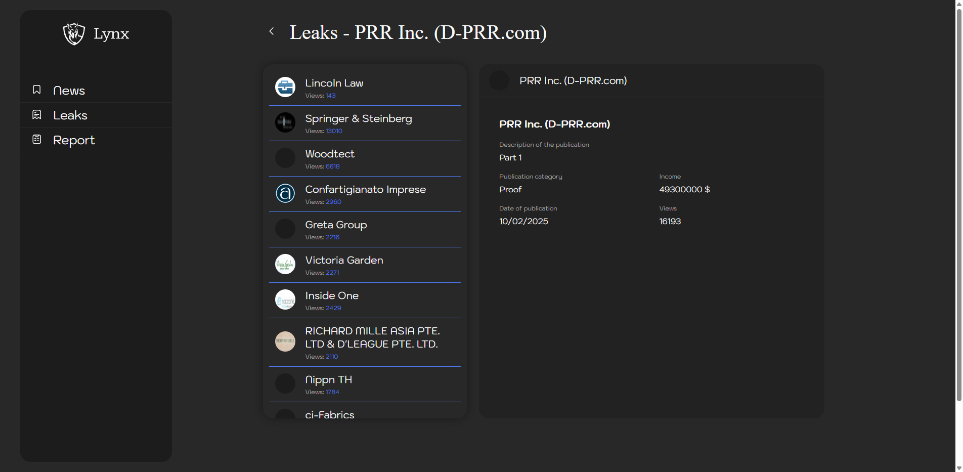 Screenshot del ataque