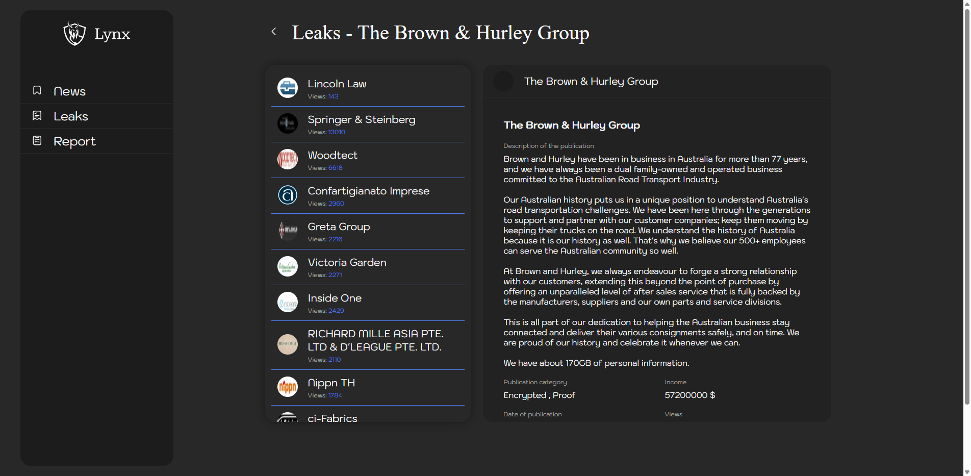 Screenshot del ataque