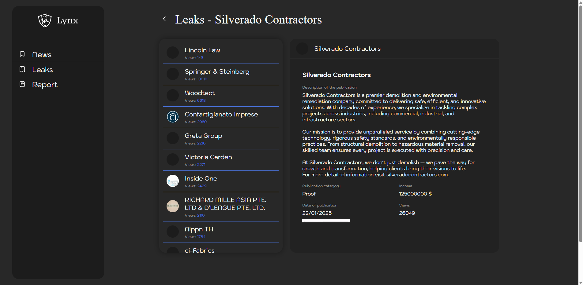 Screenshot del ataque