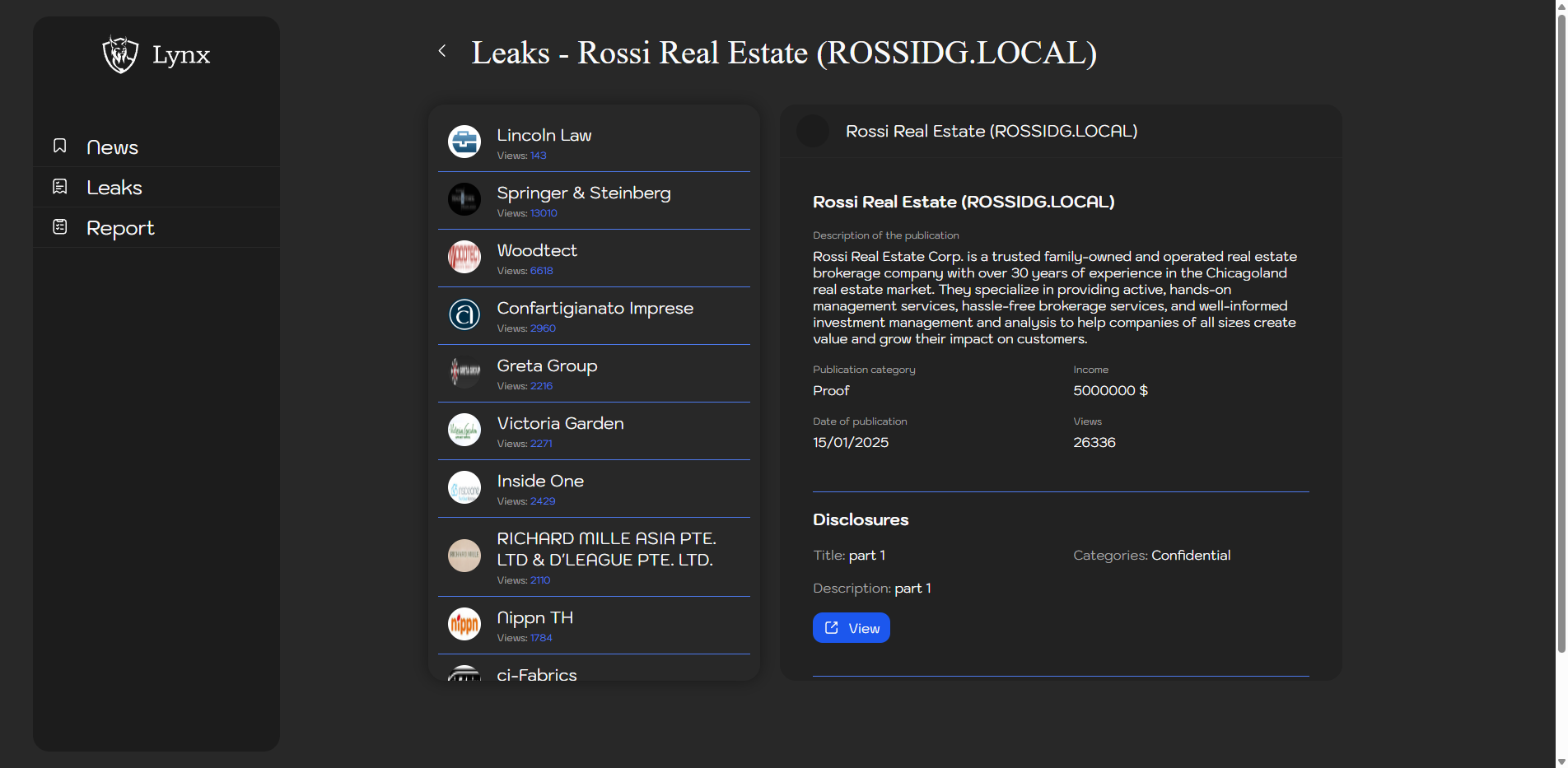 Screenshot del ataque