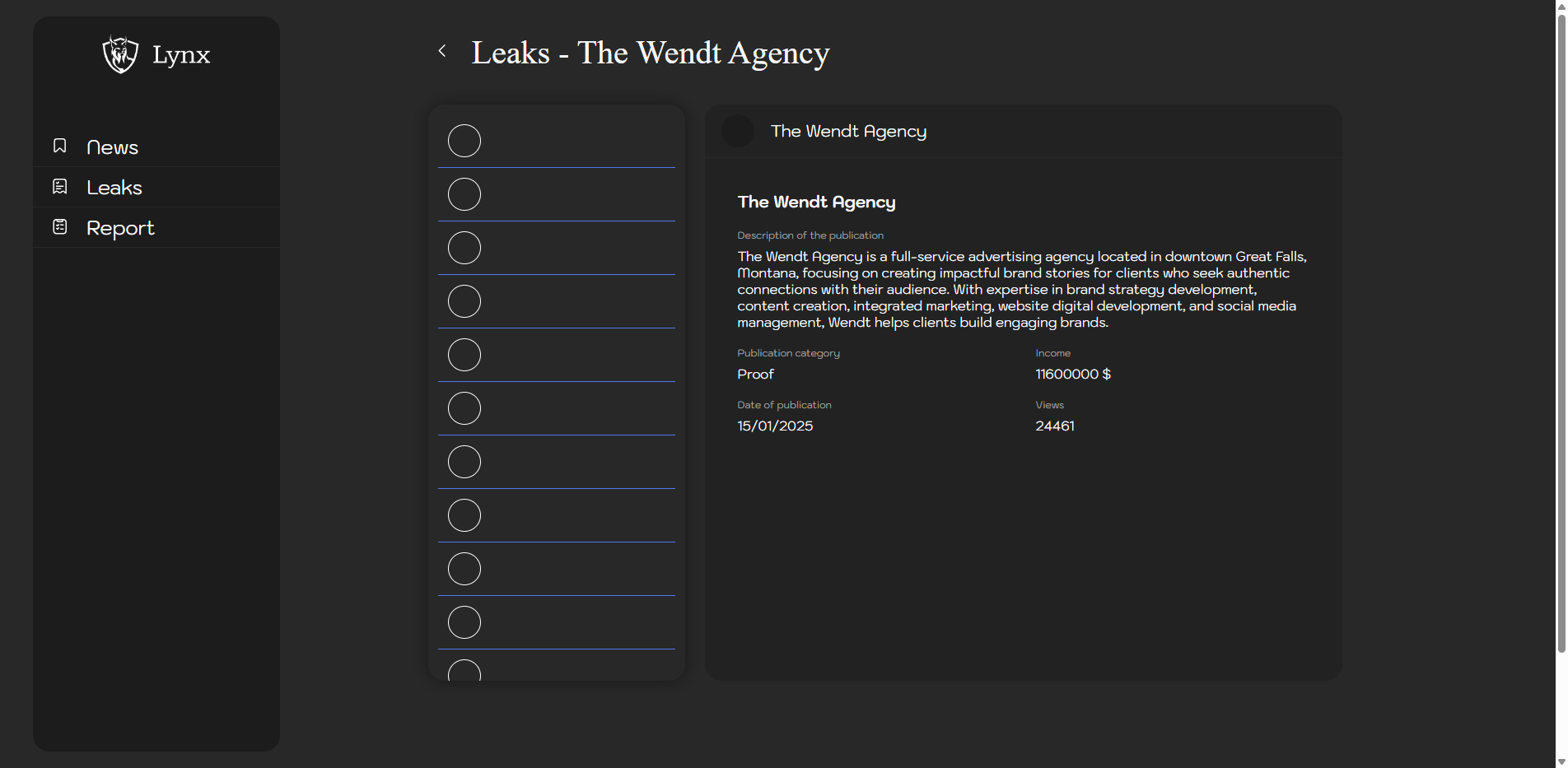 Screenshot del ataque