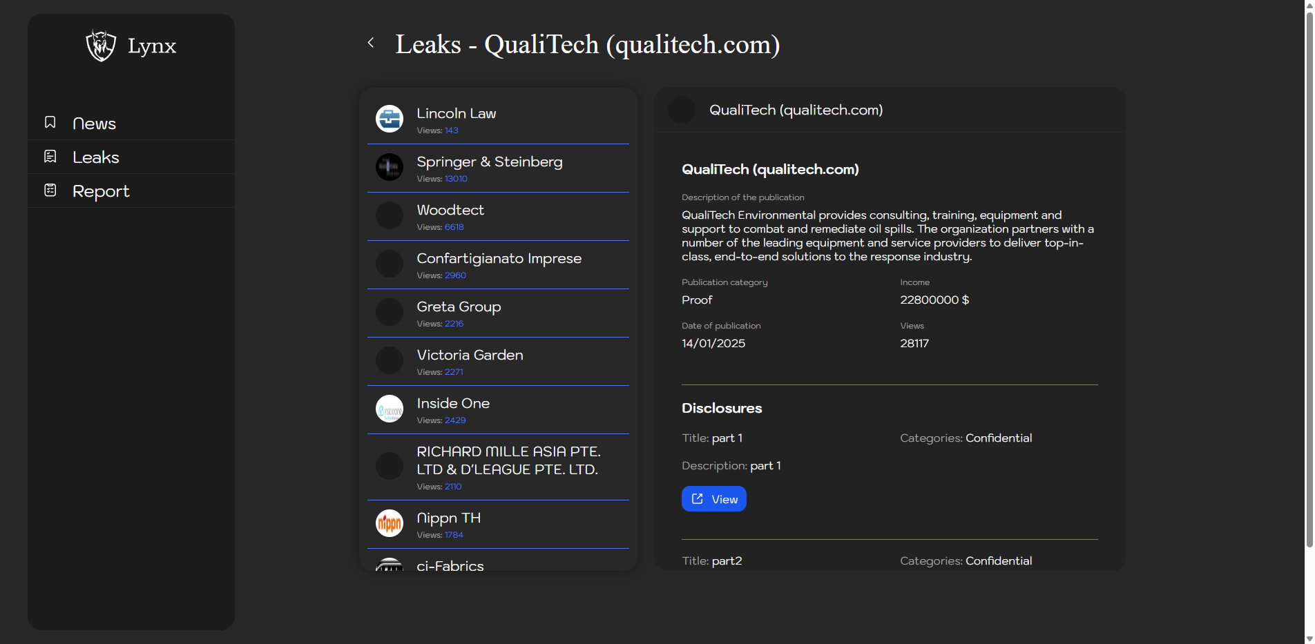 Screenshot del ataque
