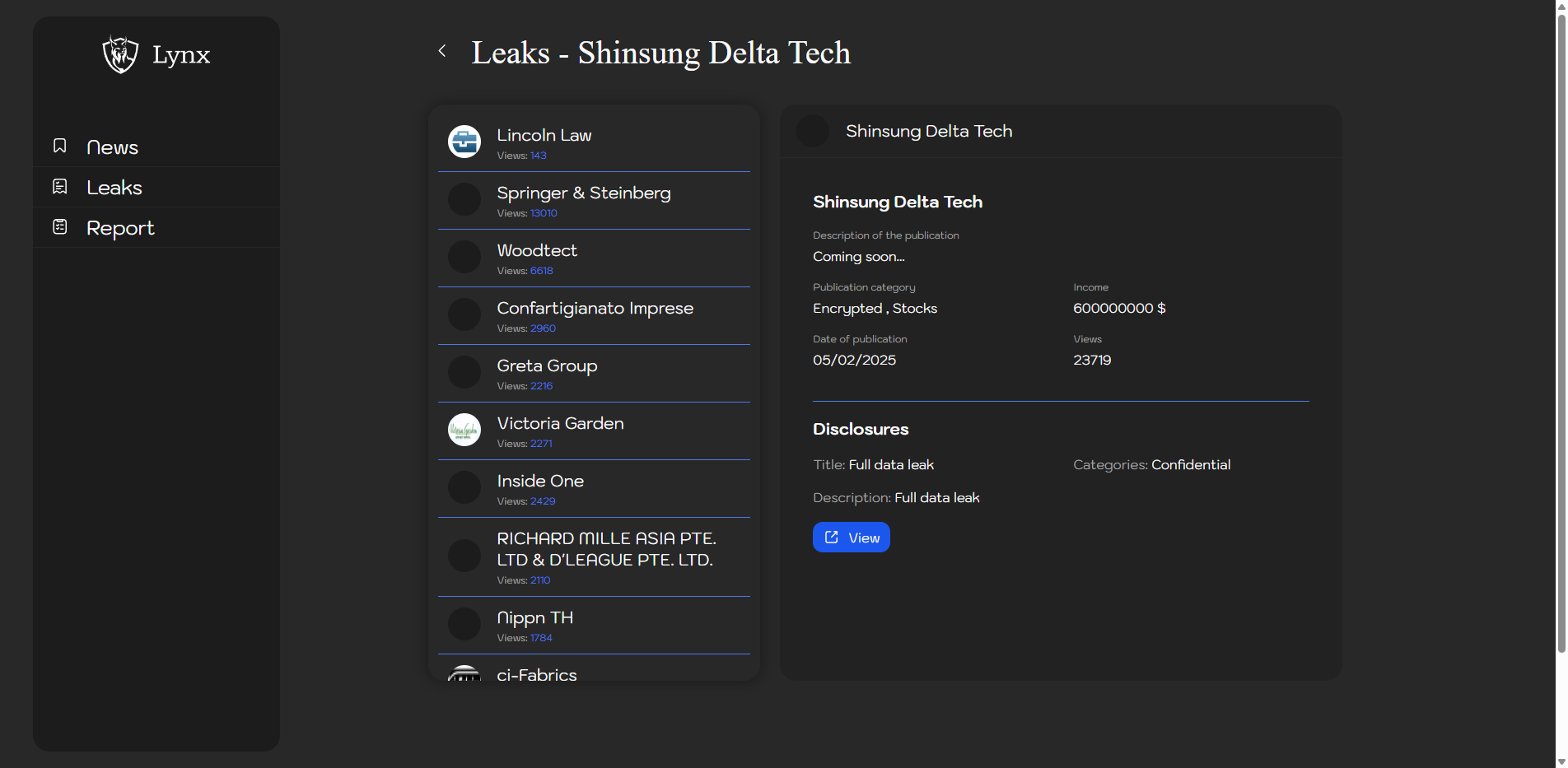 Screenshot del ataque