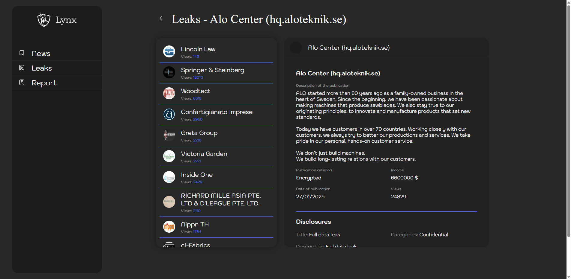 Screenshot del ataque