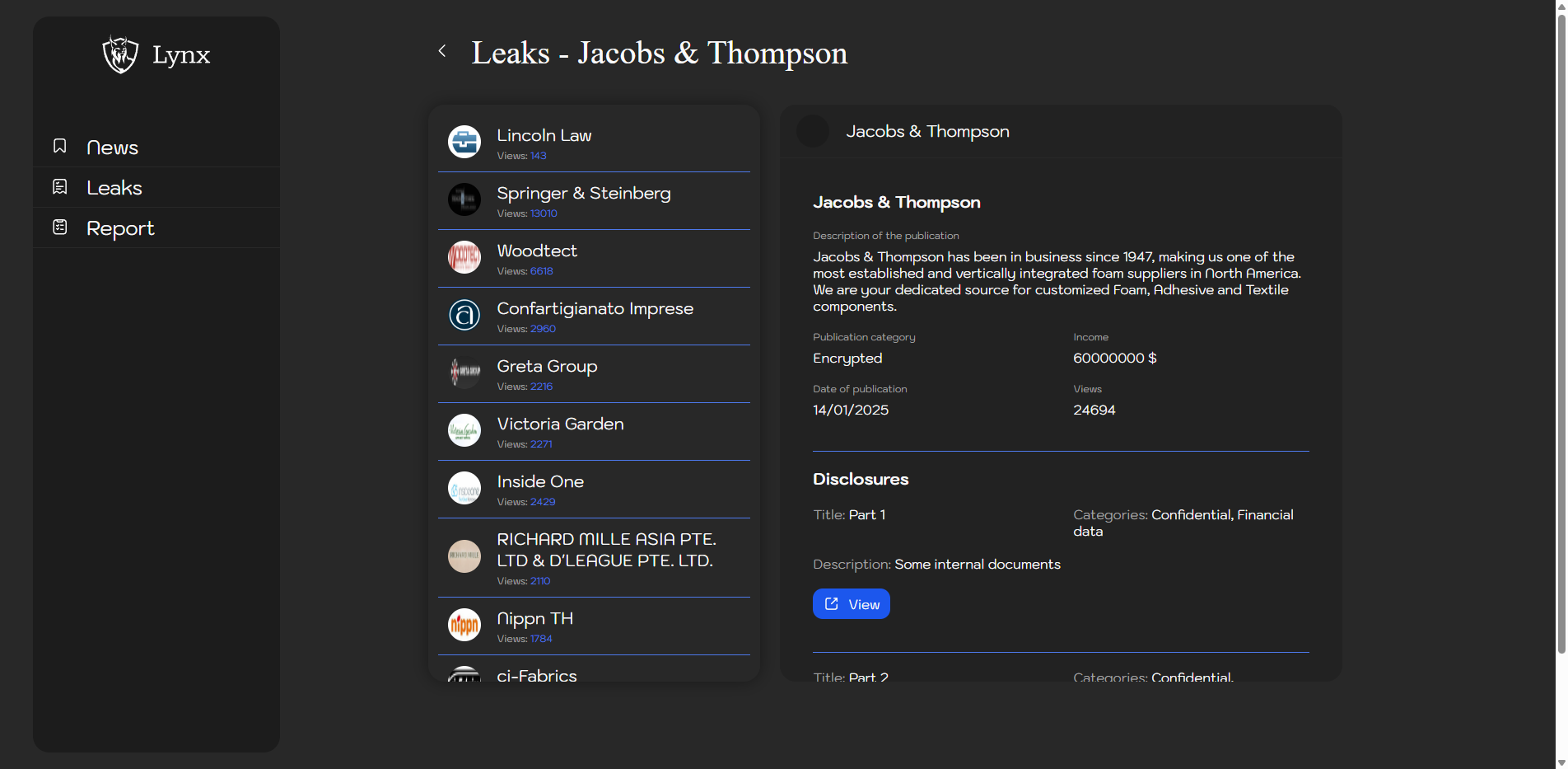 Screenshot del ataque