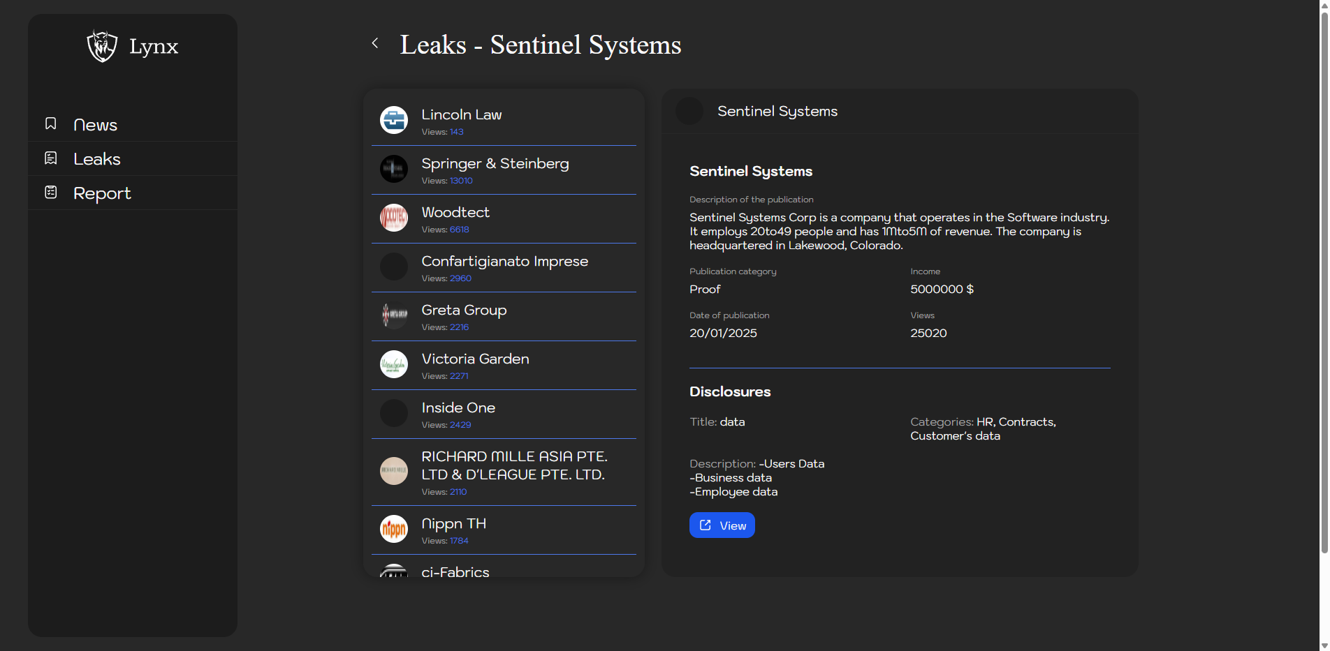 Screenshot del ataque