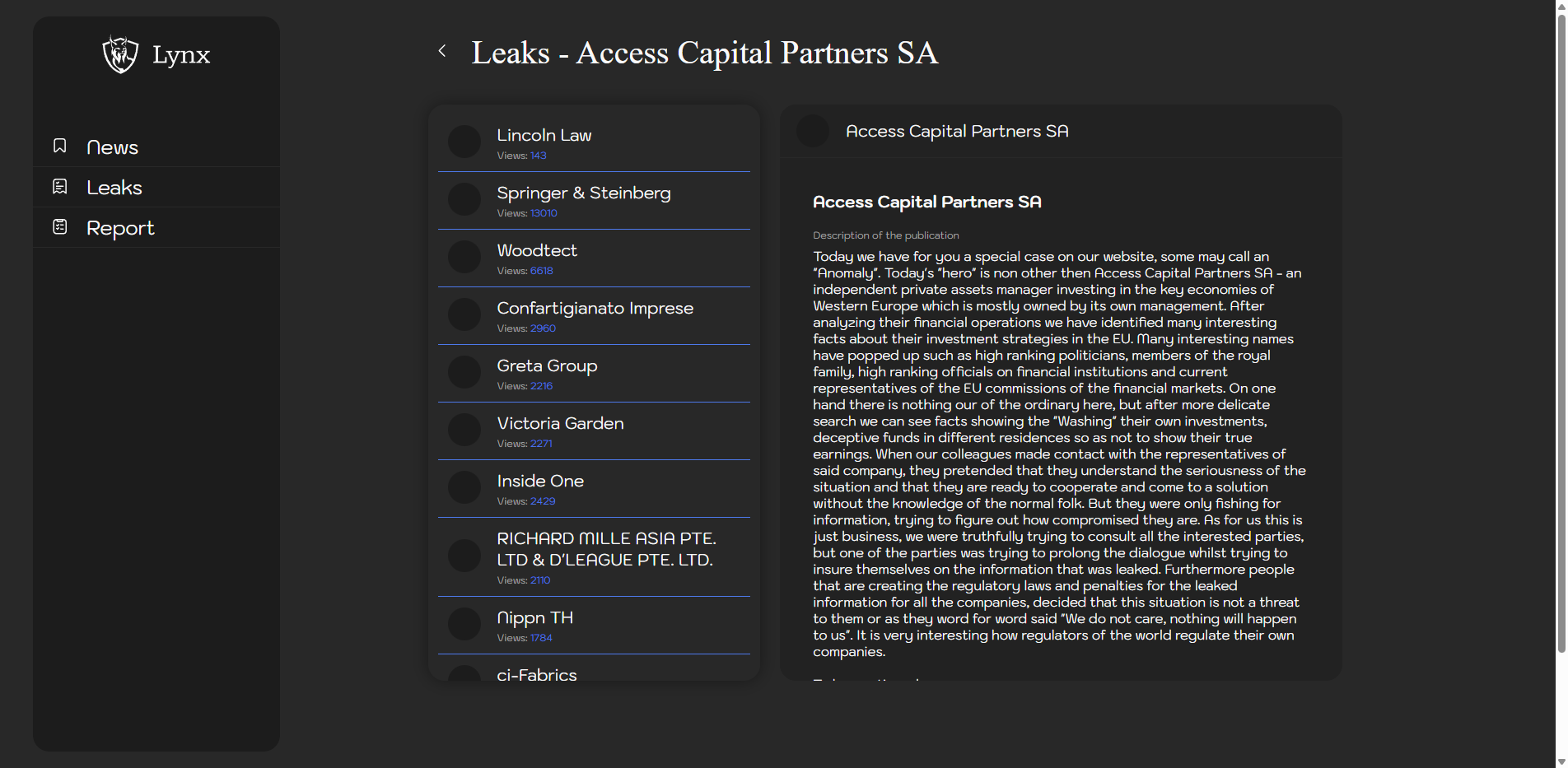 Screenshot del ataque