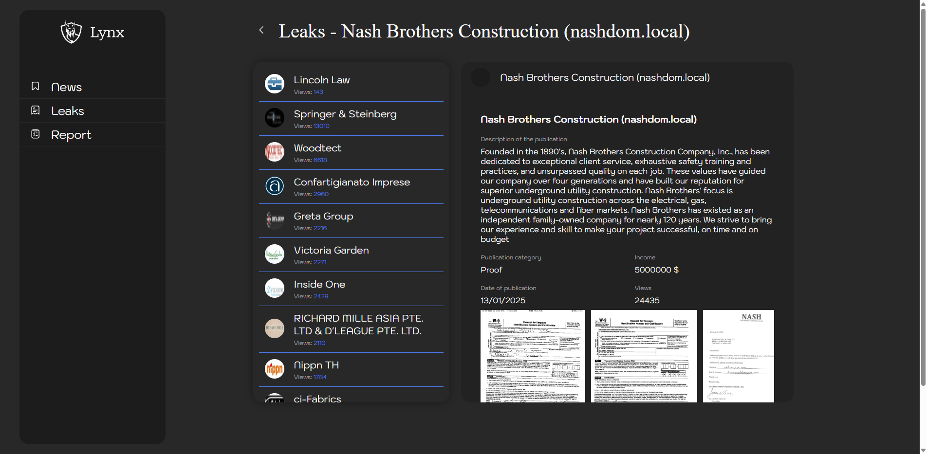 Screenshot del ataque