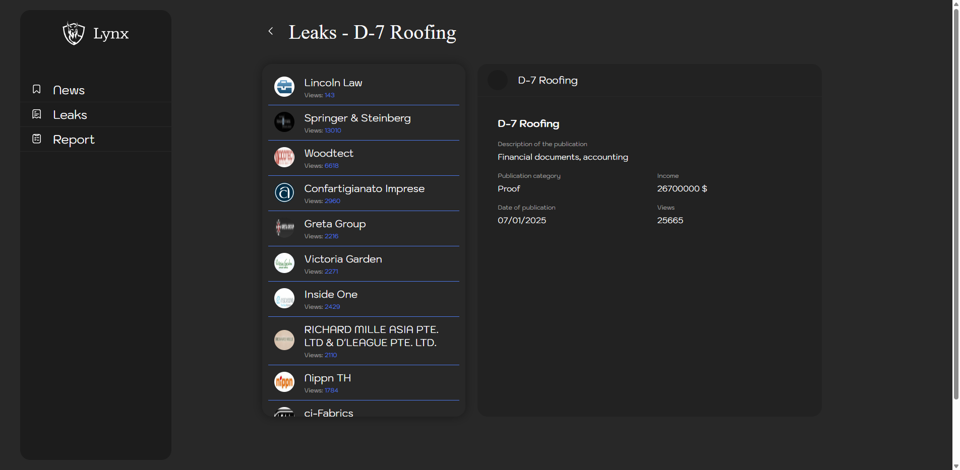 Screenshot del ataque