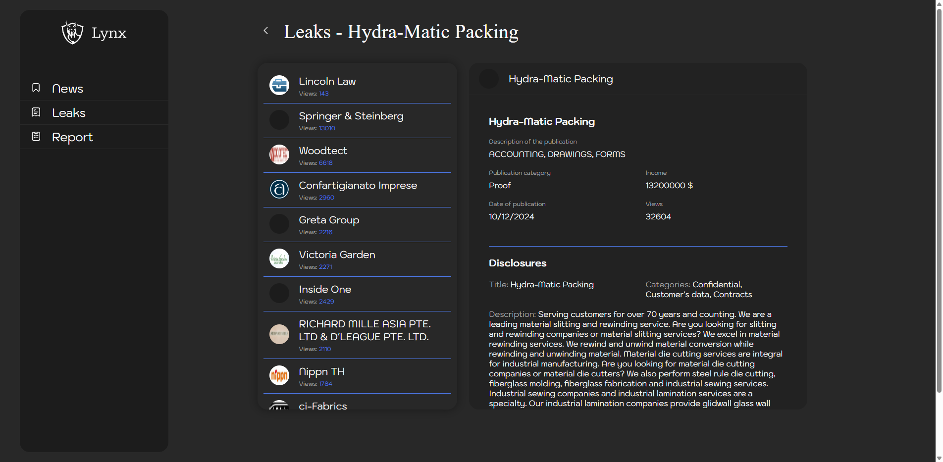 Screenshot del ataque