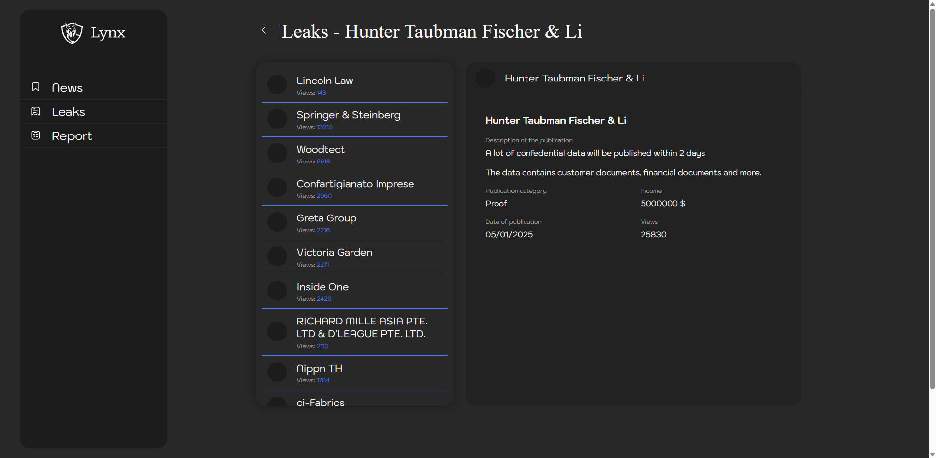 Screenshot del ataque