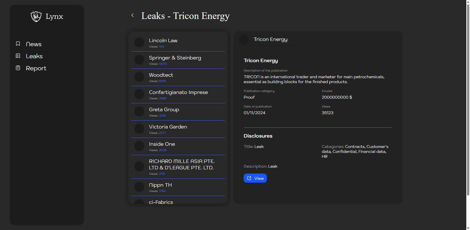 Screenshot del ataque