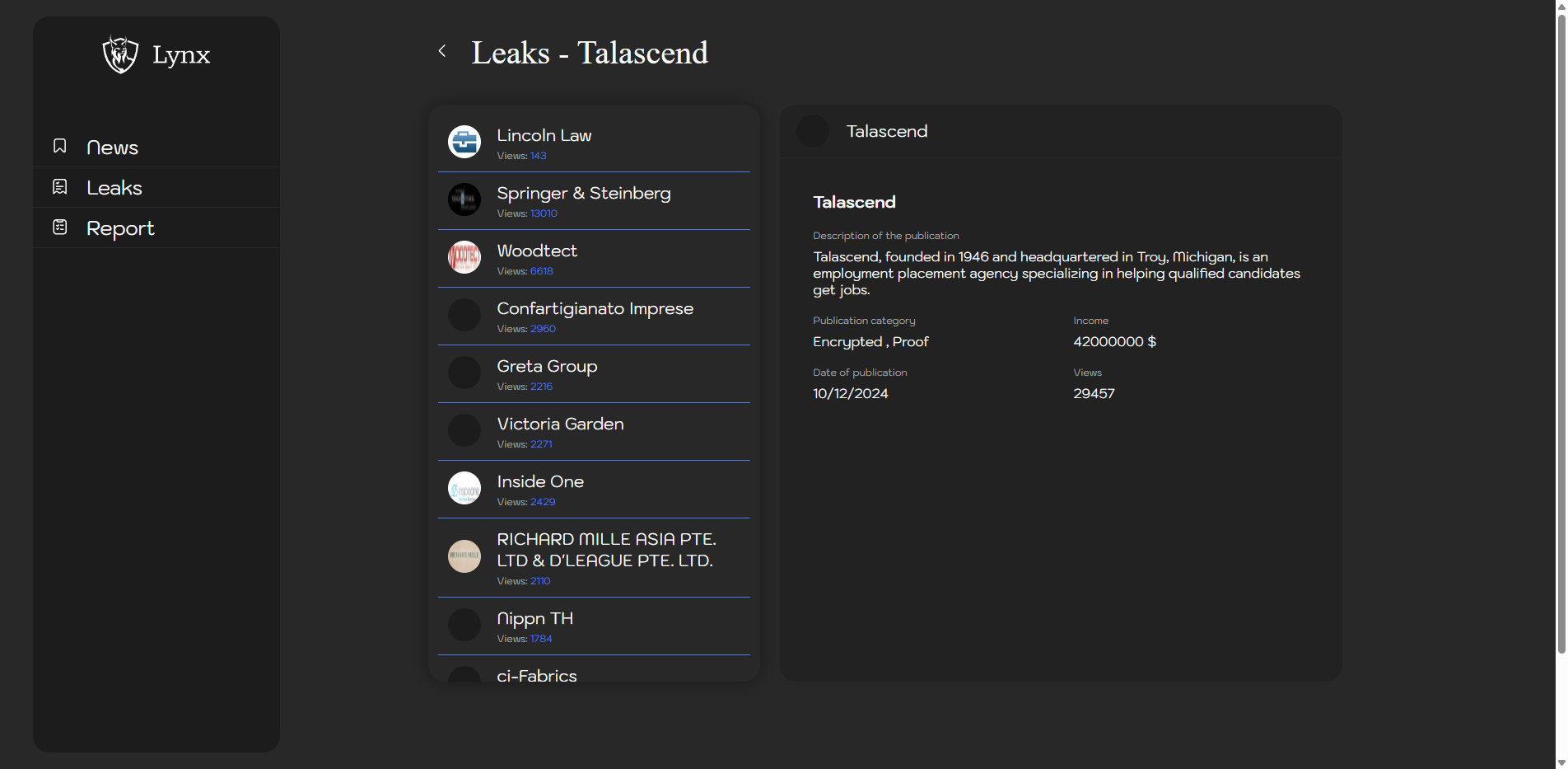 Screenshot del ataque