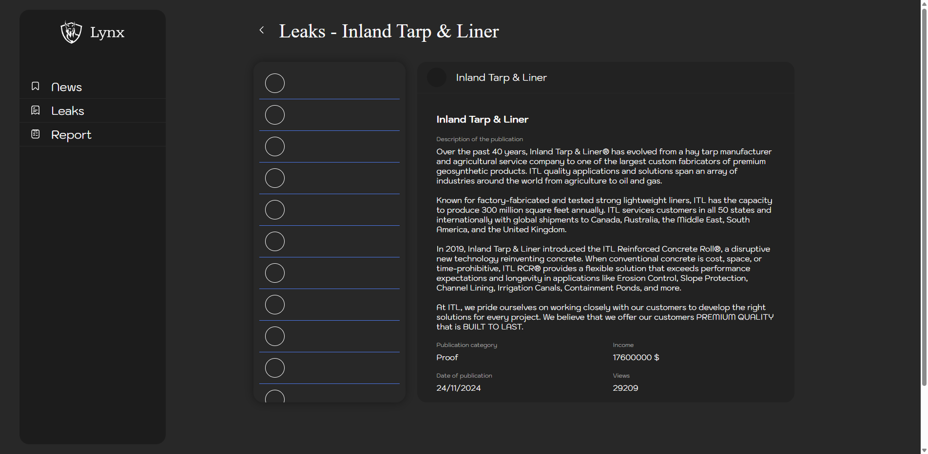 Screenshot del ataque